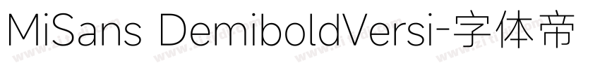MiSans DemiboldVersi字体转换